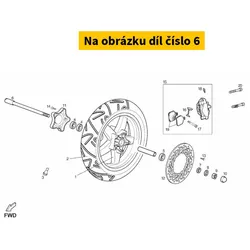 Piaggio Front Wheel Axle 00G01203271