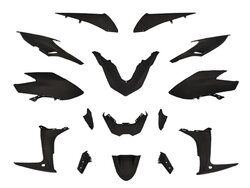 TUNR Sada plastů 15-dílů T-Max od 21 - černá mat.