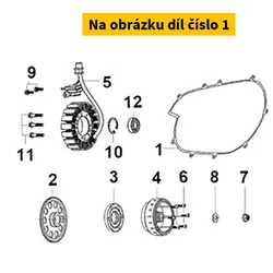 SYM R. Crank Case Cov Gas 11394-LX1-000