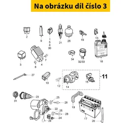Peugeot Starter relay PEUGEOT Speedfight 1-2 50 1997-2008 (Yellow) 1173890300