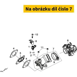 SYM Intake manifold SYM Maxsym 600i 4T E3-E4 2014-2020 1711A-L6C-000