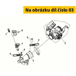 SYM Intake manifold SYM Symphony 125i LC ST 4T E5 2021 1711A-XN1-000