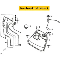 SYM Fuel cap SYM Fiddle II 50-125 4T 2008-2011 17620-S7A-A00