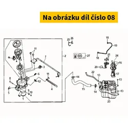 SYM Filler pipe hinge pin 17664-FDA-000