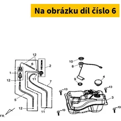 SYM Fuel tank TUBE 17683-XPA-000
