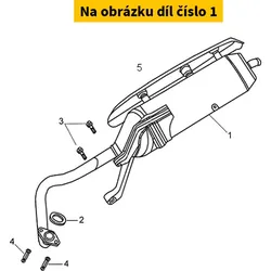 SYM Exhaust SYM Orbit 50 4T E2 2007-2014 (Old Engine) 18000-AAA-020