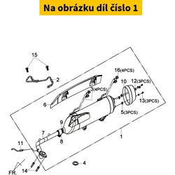 SYM Exh. Muffler Assy(Catalyst) 18000-HNS-006