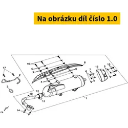 SYM Exhaust SYM HD II 125 4T E3 2014-2016 18000-LCA-000