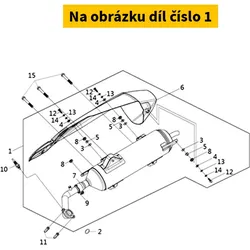SYM Exhaust SYM HD 300i 4T E4 2019-2020 18000-LH1-000