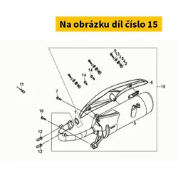 SYM Exhaust SYM Jet 14 125i AC 4T E5 2021-2022 18000-X8C-010