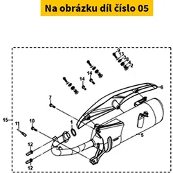 SYM Exhaust SYM Jet 14 125i LC 4T E4 2017-2020 18300-X81-010