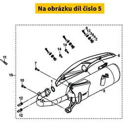 SYM Exh. Muffler Comp 18300-X8A-010
