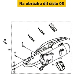 SYM Exhaust SYM Orbit III 125i 4T E4 2018-2020 18300-XB1-010