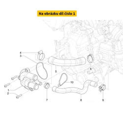 Piaggio Bedekking Waterpomp 1A018722