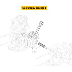 Piaggio Crankshaft PIAGGIO pin Ø16 Quasar 310 HPE H2O 4T 4V E5+ cat 2 1A02346502
