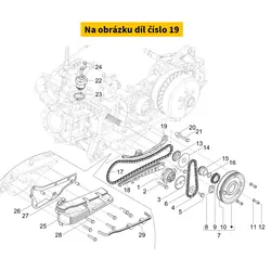 Piaggio Complete Chain Tightening Rod 1A023715