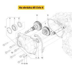 Piaggio Wheel Shaft With I.P. 1A025243