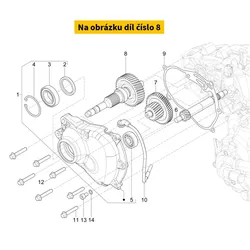 Piaggio Wheel Shaft With I.P. 1A025503