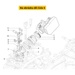 Piaggio Intake manifold VESPA GTS 310 HPE 4T E5+ 2024 1A025663