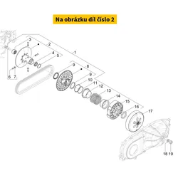 Piaggio Fixed half pulley PIAGGIO MP3 310i HPE 4T E5+ 2024 1A026355