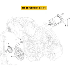 Piaggio Starting Gear Axis 1A027922