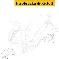 Piaggio Front Mudguard Blue D27 1B001339400D27