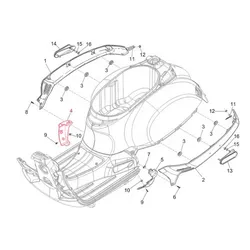 Piaggio Right Terminal Spoiler Relax Green 350/A 1B005804000VK