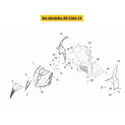 Piaggio Left Side Shield Closure Crystal Grey G18 1B007014000G18