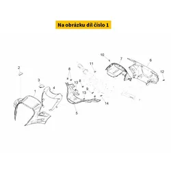 Piaggio Front Handlebars Cover Crystal Grey G18 1B007030000G18