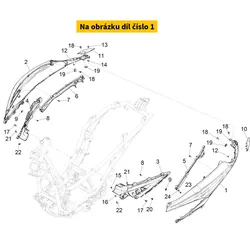 Piaggio Left side Cover Aprilia White 533 1B007050000XB3