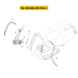 Piaggio Steering Cover Ongespoten 1B009434