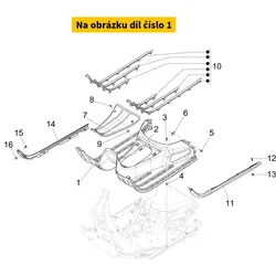 Piaggio Footrest Minty Milk Green 350/A 1B009618000VK