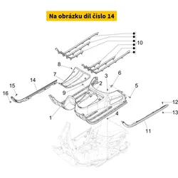 Piaggio Right Edge Footrest 1B00964700090