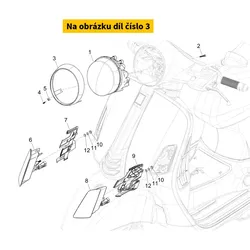 Piaggio Bezel Cover 1B00966100090