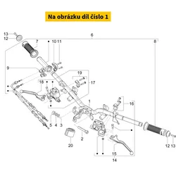 Piaggio Stuur Met Interne Delen 1B009962R