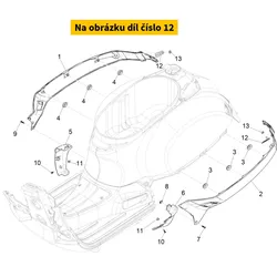 Piaggio Bevest.Plaatje Zijplaatjes 1B010780