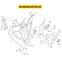 Piaggio Central Cover 1B011298000G58