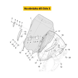 Piaggio Windshiewld Cover 1B011598