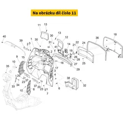 Piaggio Right Cover Port 1B0122010000C