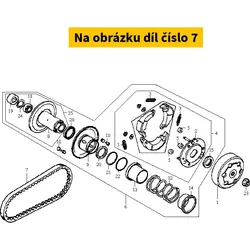 SYM Transmission belt SYM Jet Euro X/ Jungle/ Mask 50 2T 1B01XDA02