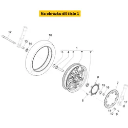 Piaggio Voorwiel Compleet Met Lagers 1C006021R00G08