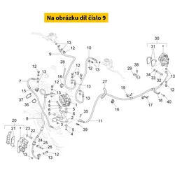 Piaggio Brake Hose Left Pump Abs Unit 1C006495