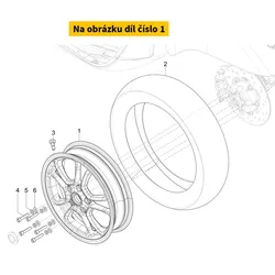 Piaggio Voorwiel 3.00' X 12' 1C007022R00G25