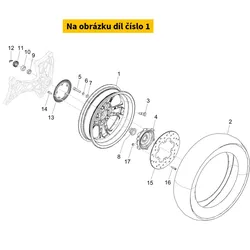 Piaggio Achterwiel 3.00 X 12' 1C007023R00G25