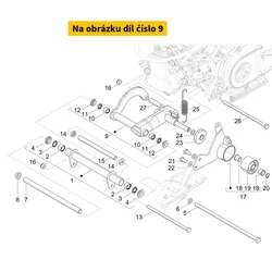 Piaggio Complete Wishbone Engine Side 1C007702