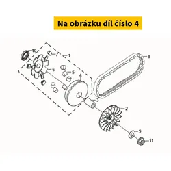 SYM Movable drive face COMP. 22110-ARA-000