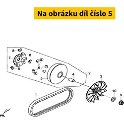 SYM Movable Drive Face Comp 22110-L1N-000