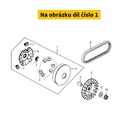 SYM Variator SYM HD 125 4T E2-E3 2004-2015 (18x14) 2211A-H6T-000