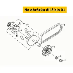 SYM Variator SYM Jet 14 Evo 125i AC 4T E5 2024 (18x14) 2211A-XRE-000