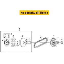 SYM Drive Belt 23100-LX1-000